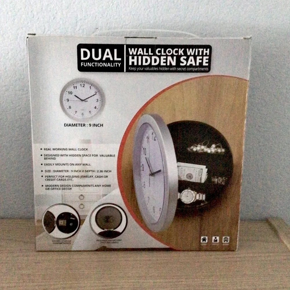 Wall Clock with Hidden Safe